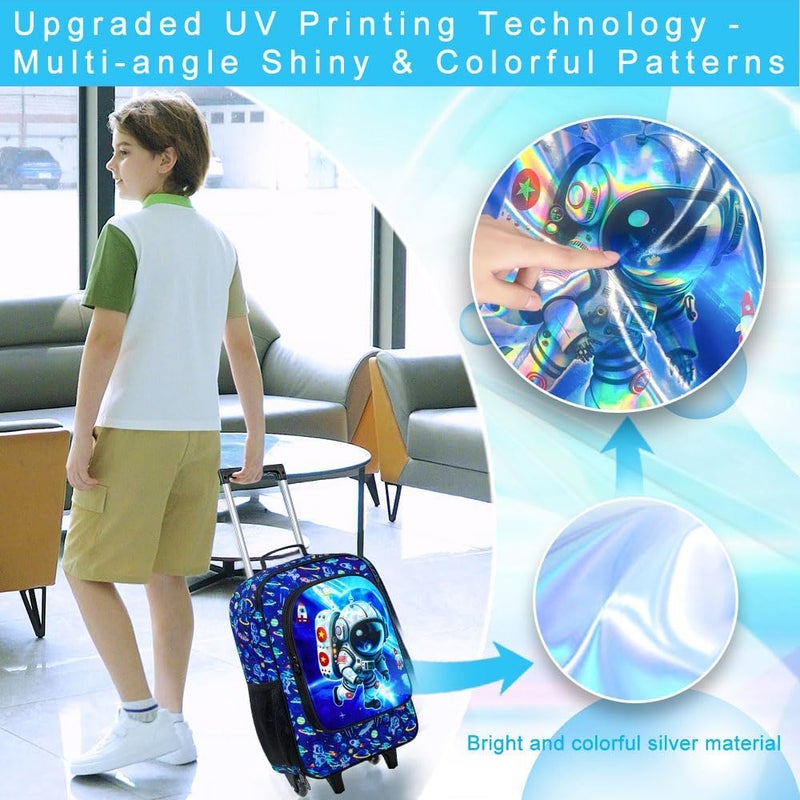 KLFVB Kids Luggage for Boys Girls, Cute Rolling Wheels Suitcase for Toddler, Children Travel Carry on Suitcase - Image 2